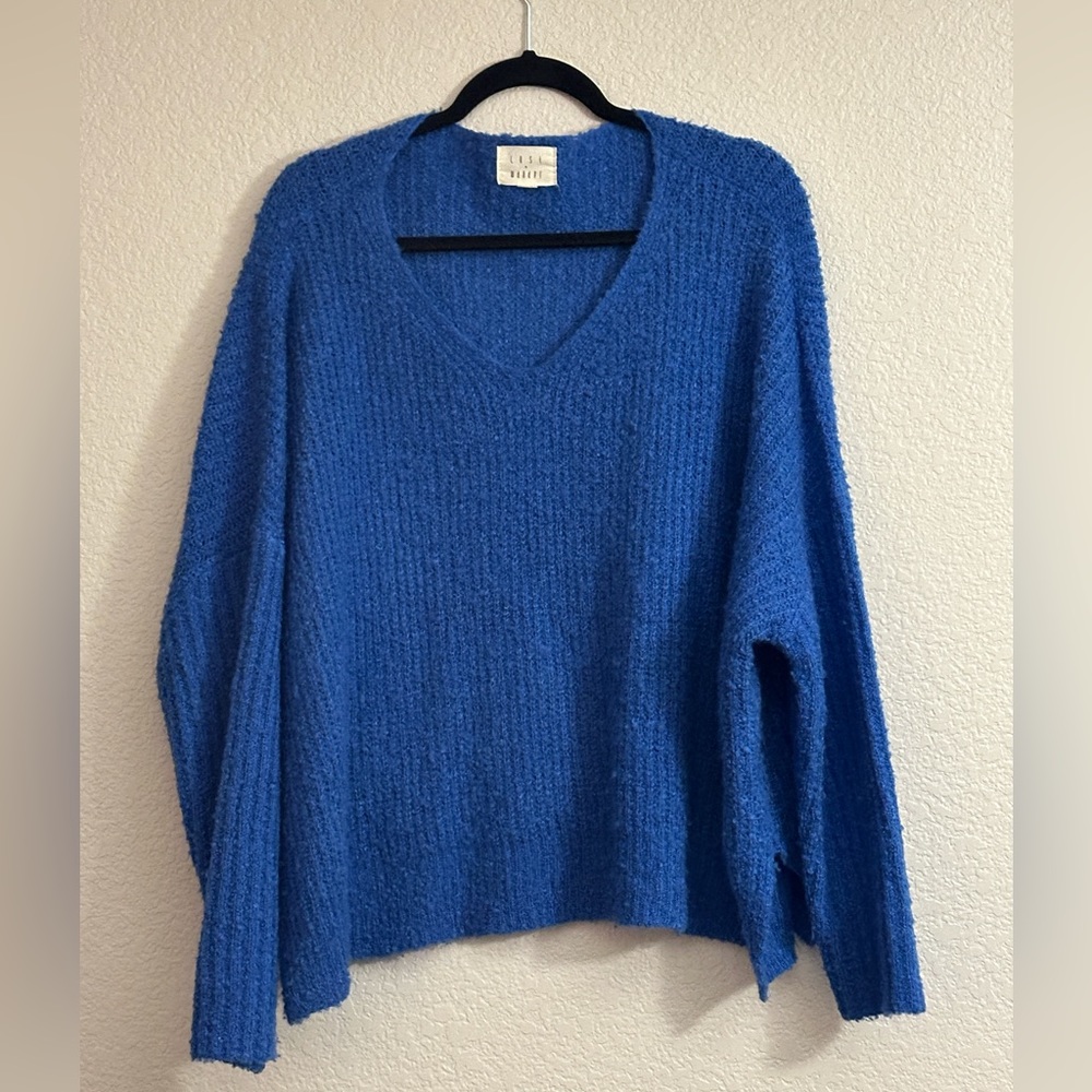 Lost + Wander Blue oversized sweater